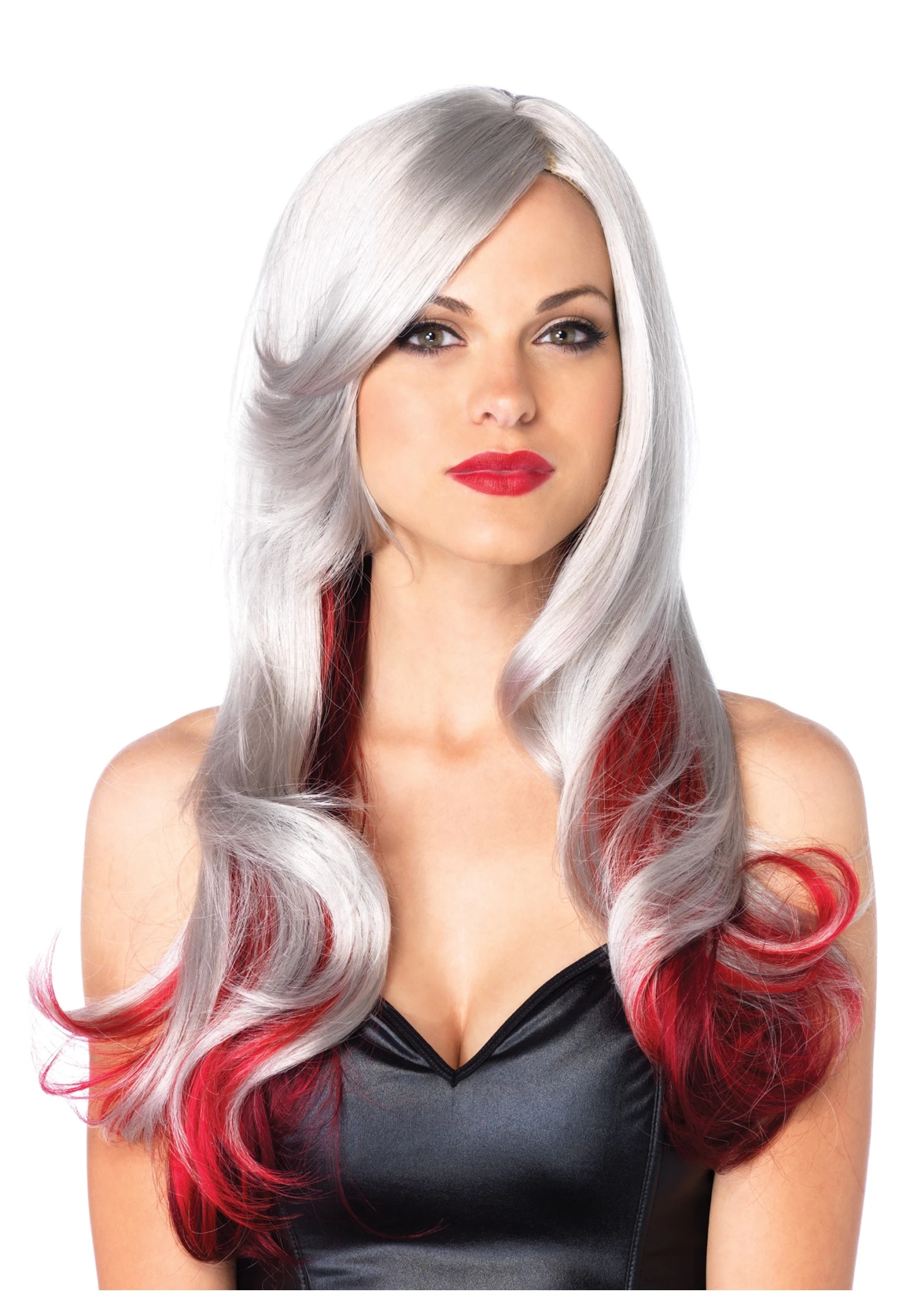 Leg Avenue Red And Gray Two Toned Wig 1 Leg Avenue Red And Gray Two Toned Wig