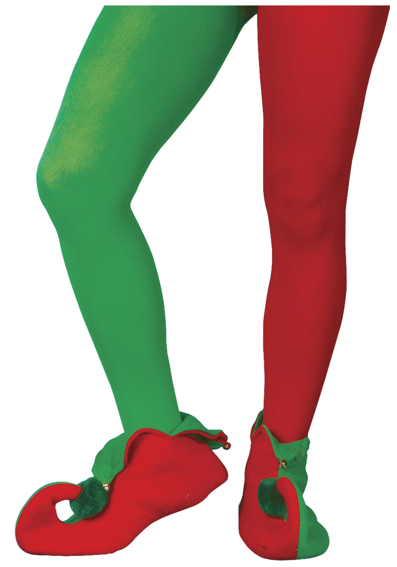 Fun World Red And Green Elf Tights 1 Fun World Red And Green Elf Tights
