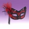 Forum Novelties, Inc Red Black Lace Half Mask