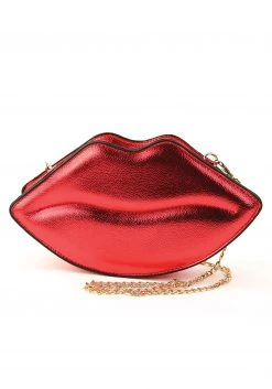 Comeco Red Lips Purse For Women