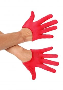 Leg Avenue Red Mini Cropped Satin Gloves