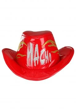 Elope Randy Savage Deluxe Red Cowboy Hat -Cheap Halloween Store red randy savage deluxe cowboy hat alt 3