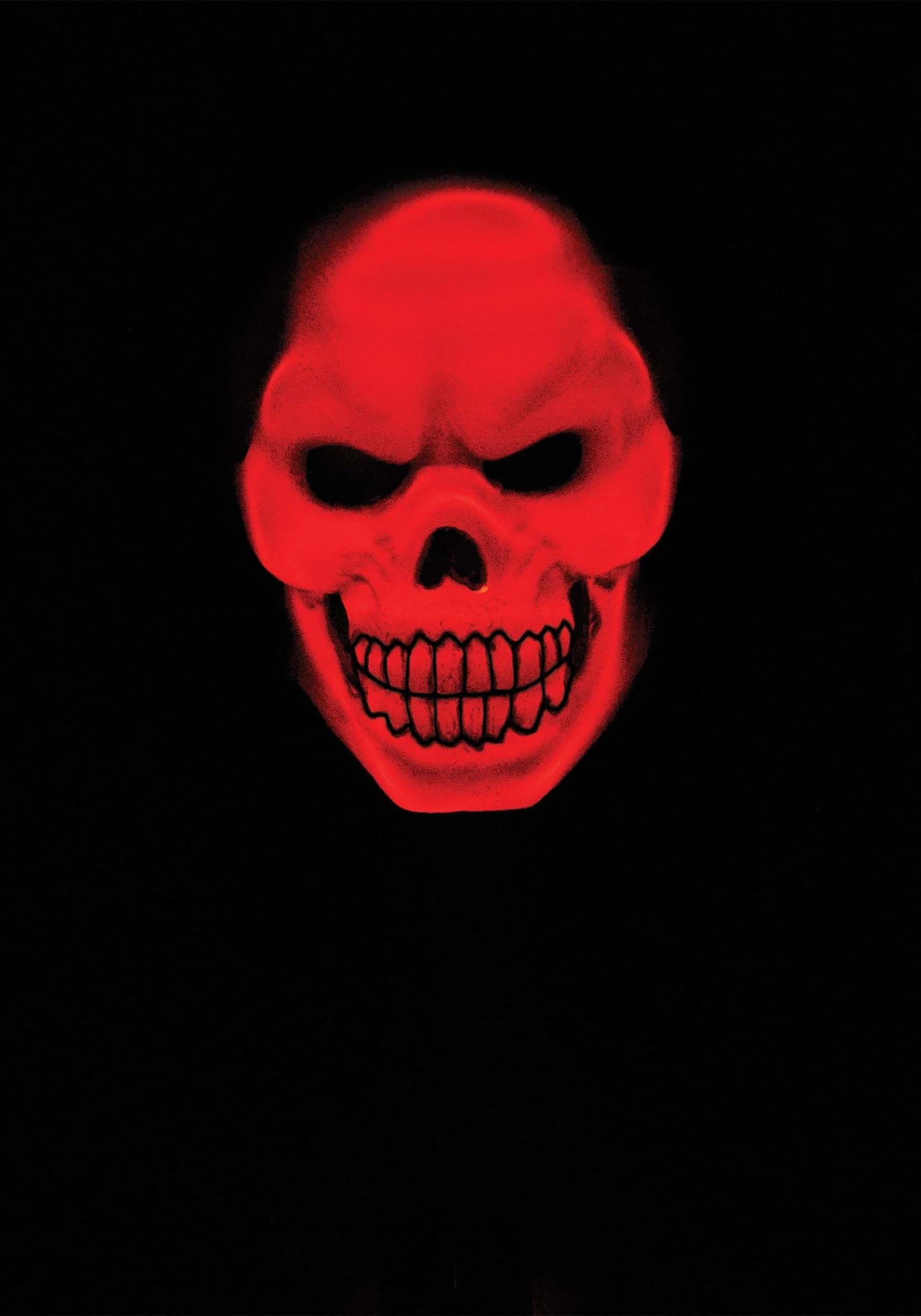 California Costume Collection Red Skull Light Up Adult Mask 2 California Costume Collection Red Skull Light Up Adult Mask - Image 2
