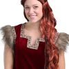 Partytime Costume & Lingerie (Yiwu) Factory Women's Red Viking Wig