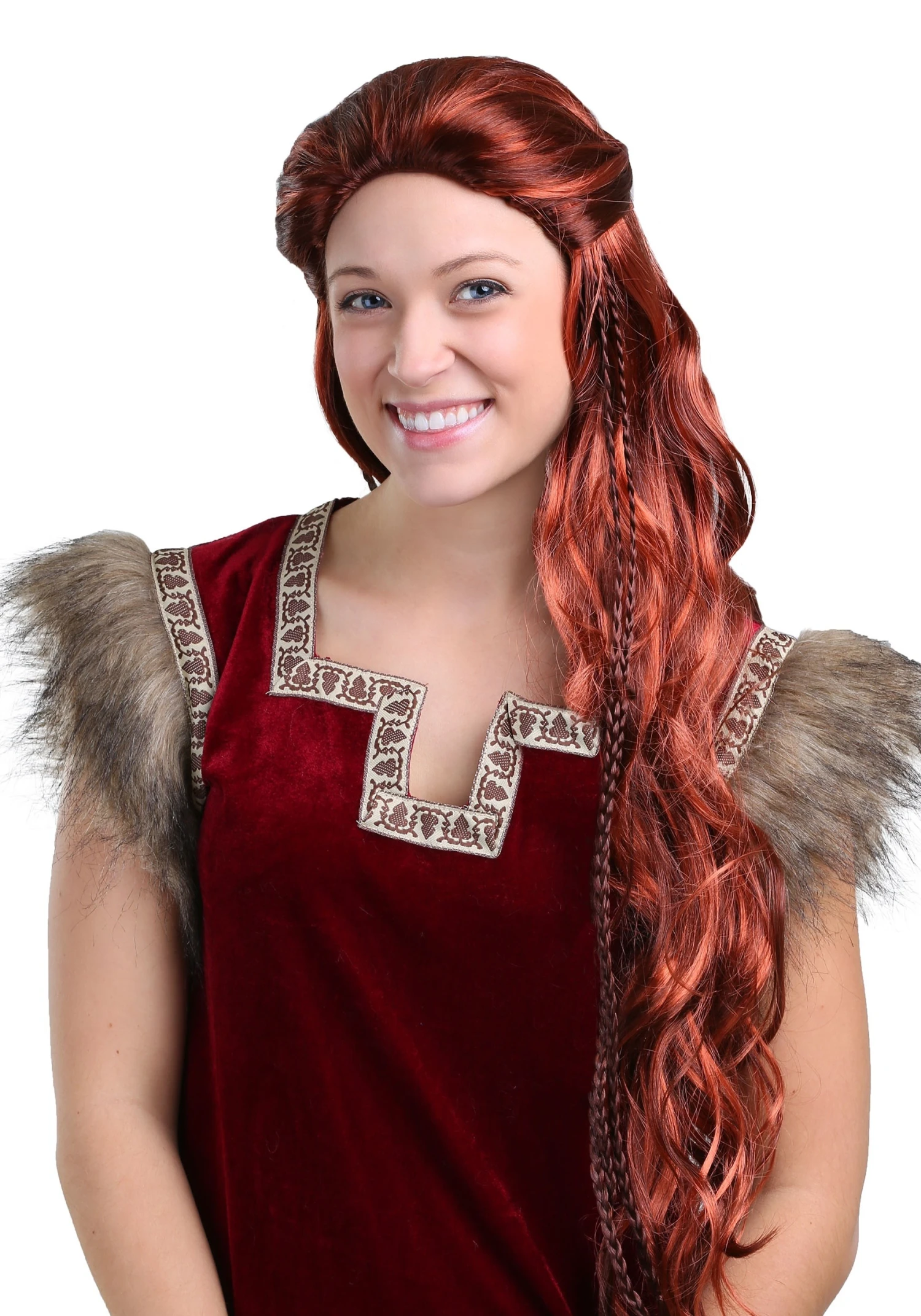 Partytime Costume & Lingerie (Yiwu) Factory Women's Red Viking Wig 1 Partytime Costume & Lingerie (Yiwu) Factory Women's Red Viking Wig
