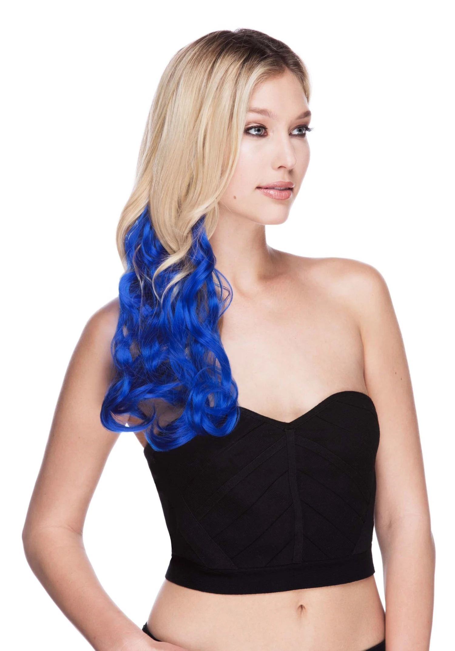 Westbay, Inc Regal Blue 22" Heat Stylable Clip In Hair Extension 2 Westbay, Inc Regal Blue 22" Heat Stylable Clip In Hair Extension - Image 2