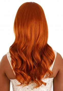 Partytime Wig Rich Orange Long Wavy Wig Accessory -Cheap Halloween Store rich orange long wavy wig alt 2