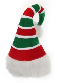 Elope Adult Soft Ridged Santa Hat -Cheap Halloween Store ridged santa plush hat alt 2
