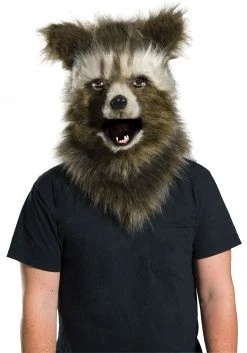 Rubies Costume Co. Inc Rocket Raccoon Movable Jaw Faux Fur Mask