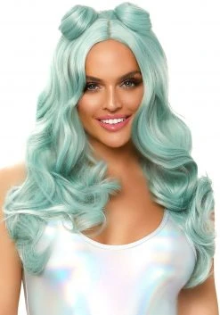 Leg Avenue Sage Space Buns Wig -Cheap Halloween Store sage space buns wig alt 3
