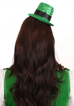 Elope Sequin Mini Leprechaun Hat Headband 6 Elope Sequin Mini Leprechaun Hat Headband -Cheap Halloween Store sequin mini leprechaun hat headband alt 2