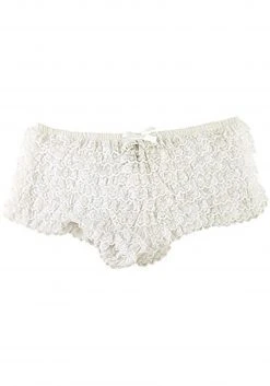 Leg Avenue Sexy White Ruffle Tanga Panties