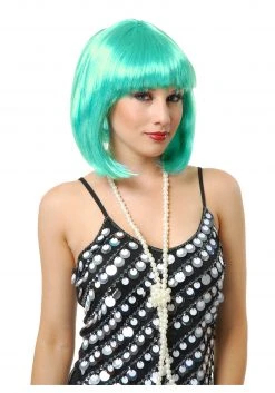 Charades Short Bob Turquoise Wig
