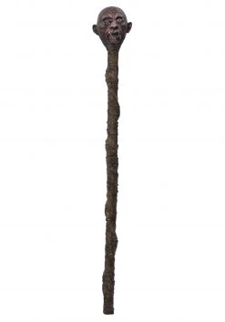 Ghoulish Productions Creepy Shrunken Head Voodoo Staff