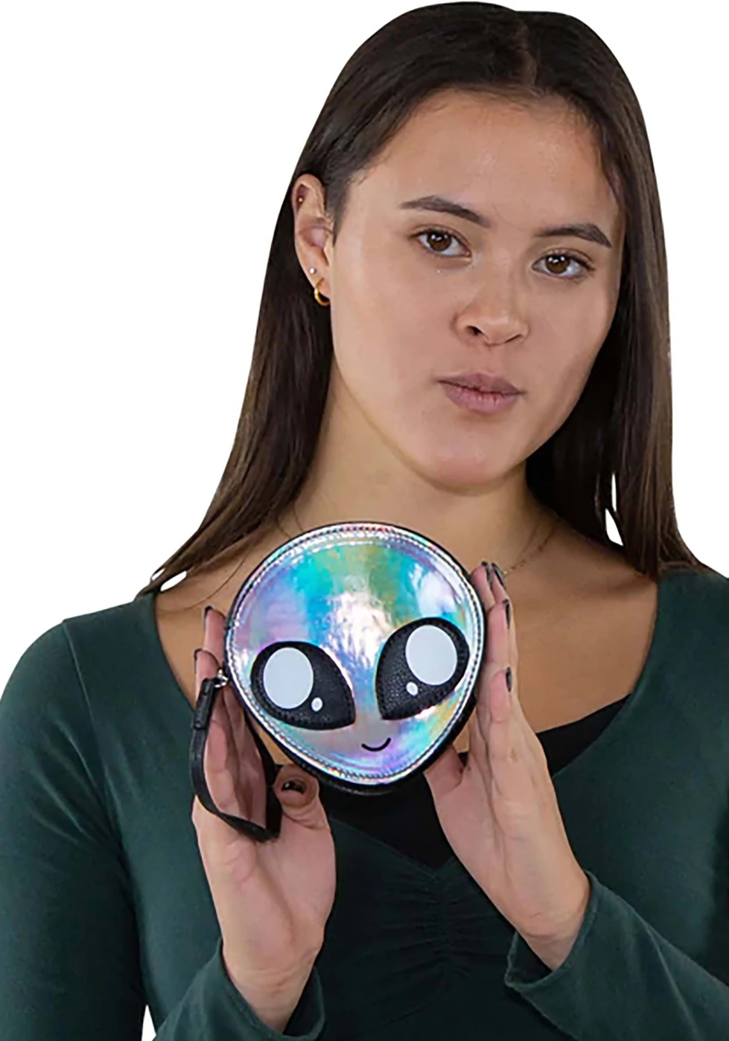 Comeco Silver Alien Women's Wristlet 1 Comeco Silver Alien Women's Wristlet