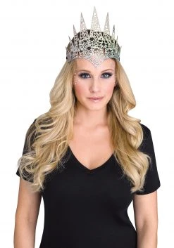 Fun World Silver Flexible Glitter Crown For Women