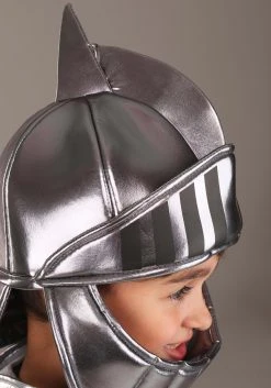 Elope Silver Knight Soft Costume Helmet Accessory -Cheap Halloween Store silver knight plush helmet alt 2