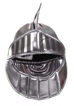 Elope Silver Knight Soft Costume Helmet Accessory -Cheap Halloween Store silver knight plush helmet alt 3