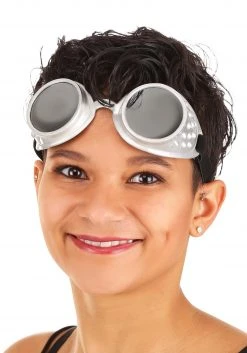Elope Silver/Mirror Atomic Ray Goggles -Cheap Halloween Store silver mirror atomic ray goggles 1