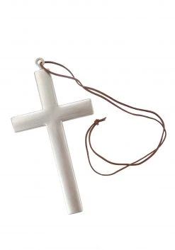 Woo Hing Silver Monk Cross Accessory