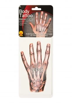 Rubies Costume Co. Inc Skeleton Bone Hand Tattoo