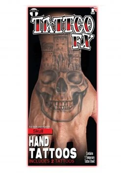 Tinsley Transfers Skull Hand Tattoo FX