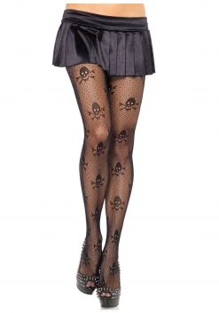 Leg Avenue Skull Print Pantyhose