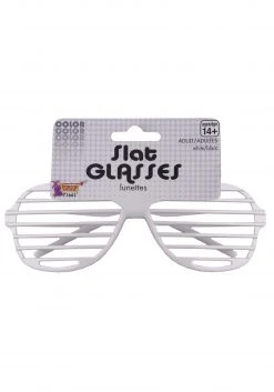 Rubies Costume Co. Inc White Slat Glasses