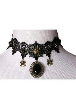 Western Fashion Spider Lace Choker Necklace
