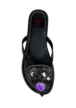 Strange Cvlt Women's Spirit Icon Sandals -Cheap Halloween Store spirit icon sandals alt 2