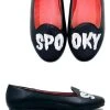 Strange Cvlt Women's Spooky Black Ballet Flats