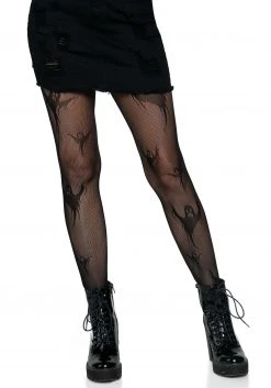 Leg Avenue Spooky Ghost Net Tights For Women