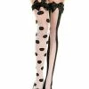 Music Legs Women's Spotted And Striped Clown Thigh Highs