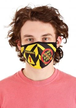 Scratch Tracks Stand Back 6 Feet Protective Fabric Face Covering Mask