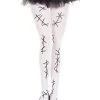 Music Legs Stitched Tights For Women
