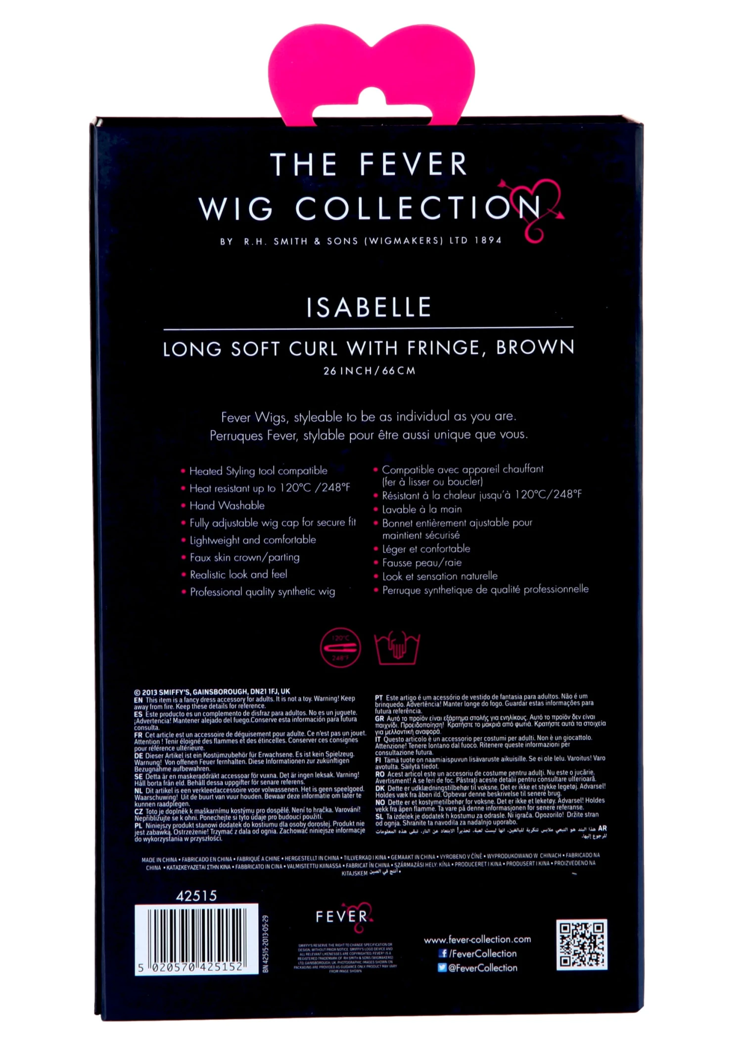 Smiffys Styleable Fever Isabelle Brown Wig 3 Smiffys Styleable Fever Isabelle Brown Wig - Image 3