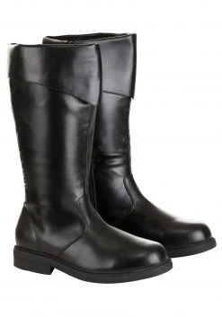 Eternal Union Tall Black Costume Boots -Cheap Halloween Store tall black costume boots alt 3