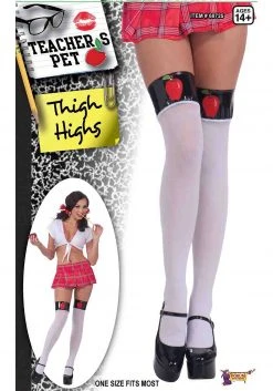 Forum Novelties, Inc Teacher's Pet White Thigh Highs