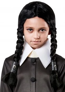 Rubies Costume Co. Inc The Adams Family 2 Wednesday Wig With Braids For Kid's