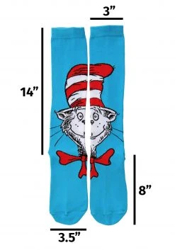 Elope The Cat In The Hat | Knee High Costume Socks -Cheap Halloween Store the cat in the hat knee high costume socks alt 2