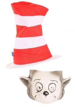 Elope The Cat In The Hat Latex Mask & Hat Kit -Cheap Halloween Store the cat in the hat latex mask hat kit alt 4