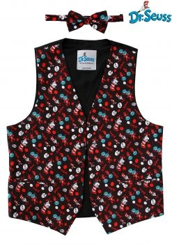 Elope The Cat In The Hat Pattern Vest & Bow Tie Kit
