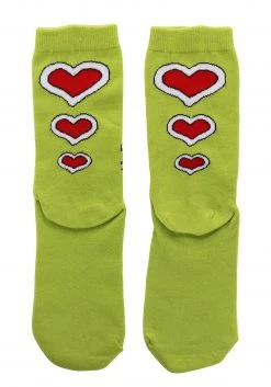 Elope The Grinch Costume Crew Socks -Cheap Halloween Store the grinch costume crew socks alt 3