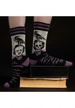 FootClothes Poe The Raven Socks -Cheap Halloween Store the raven poe socks alt 4