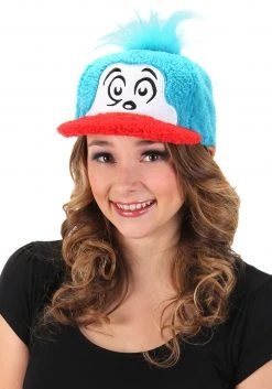 Elope Dr. Seuss | Thing 1 Fuzzy Cap -Cheap Halloween Store thing 1 fuzzy cap alt 2