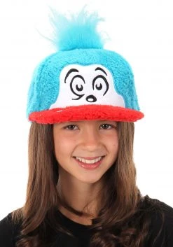Elope Dr. Seuss | Thing 1 Fuzzy Cap -Cheap Halloween Store thing 1 fuzzy cap alt 3