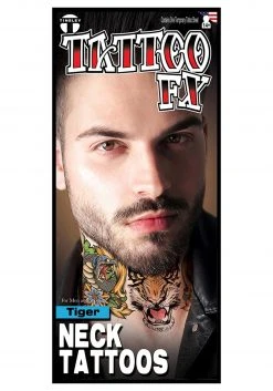 Tinsley Transfers Neck Tiger Tattoo