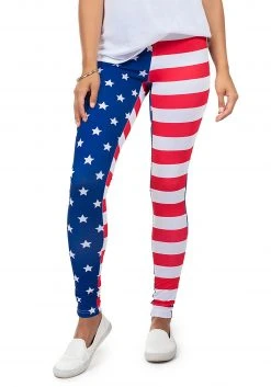 Tipsy Elves American Flag Leggings For Women