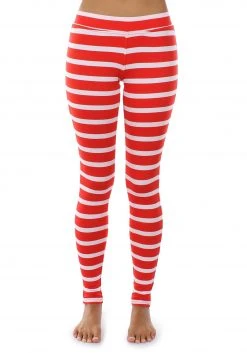 Women's Tipsy Elves Red Stripe Leggings