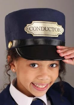 Elope Train Conductor Costume Hat For Kids -Cheap Halloween Store train conductor hat alt 2